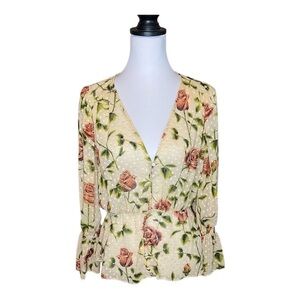 Zara Sheer Floral top size S